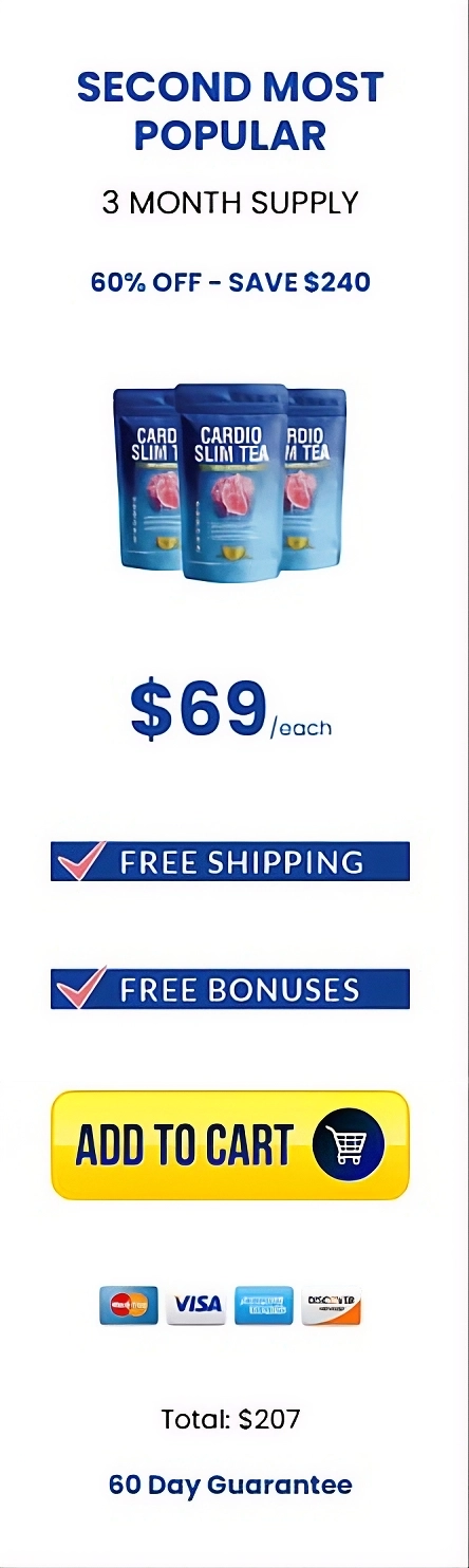 Cardio Slim Tea 69 and 3 bottles bundle